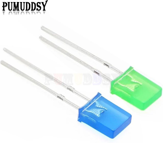 100er Set PUMUDDSY Blaue Quadratische LED Diode, B/T/H: 5 x 2 x 7 mm - Bild 1