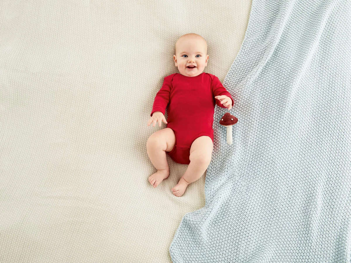 Lupilu Baby Bodies aus Baumwolle in Rot und Grau, Größe 62/68 - Bild 3