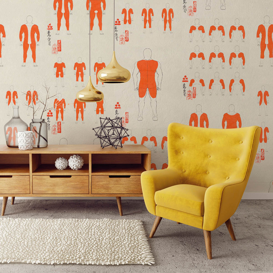 NLXL Wallpaper Gakubori KSO-02 abstrakte Mid-Century Tapete - Bild 1