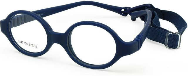 Baby-Brille, Unisex, Vollrand, Cat-Eye, TR90, Blau, 37mm - Bild 1