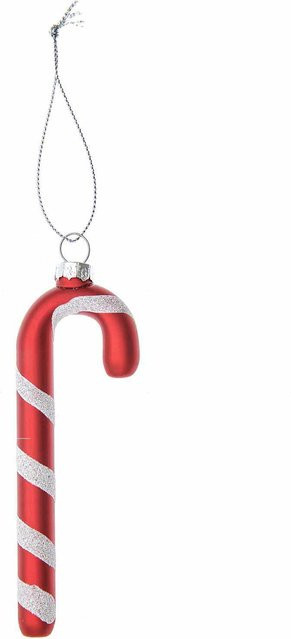 Rico Design Baumschmuck Zuckerstange aus Glas in Rot-Weiß, B/T/H: 4 x 1,2 x 12 cm - Bild 1