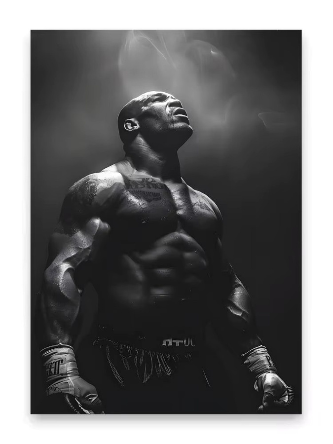 Boxchampion T-Tyson Poster Wandkunstdruck in Weiß, ungerahmt, B: 15,0 cm, H: 20,0 cm - Bild 4