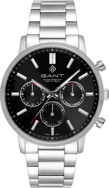 Gant Herrenuhr Easthill Day-Date, Quarz, Edelstahl, 43 mm, Schwarz, 5 ATM - Bild 1