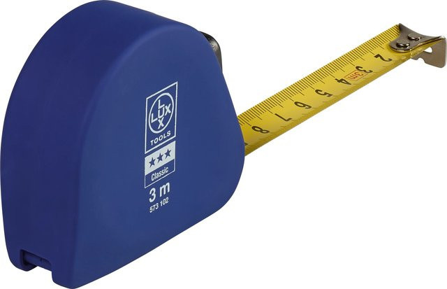LUX-TOOLS Taschenbandmaß Classic, Blau, 3 m - Bild 1