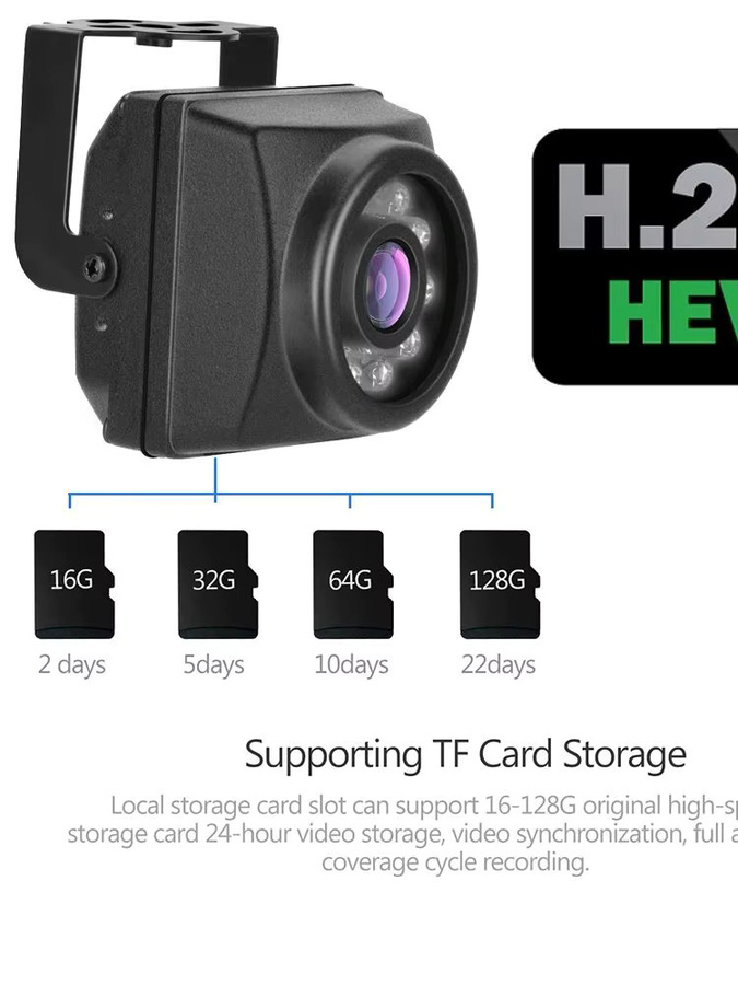 Xmeye ICsee Mini IP-Kamera Wasserdicht mit 8MP 4K Auflösung, WLAN und POE, 940nm IR Nachtsicht, Audio und RTSP, Farbe: Schwarz - Bild 3