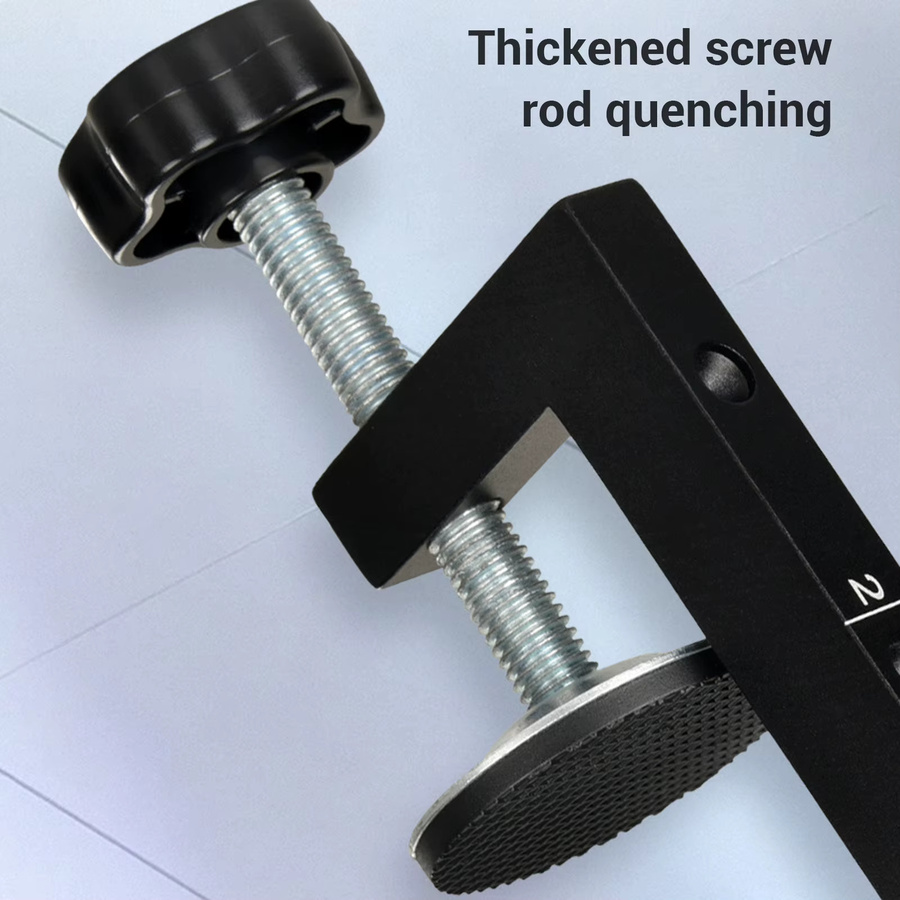 Meterk Schreibtisch-C-Klemme in Schwarz mit Feinabstimmungsschraube für Holzbearbeitung und Handwerk, Spannweite 0–14,2 cm - Bild 4