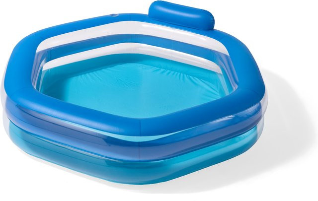 CRIVIT Jumbo-Freizeitpool sechseckig aufblasbar B: 530 cm, H: 186 cm, T: 186 cm - Bild 1