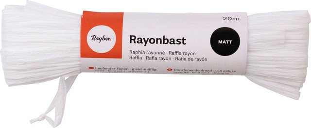 Rayher Rayonbast in Weiß matt aus Viskose für deine Weihnachtsdekoration - Bild 1