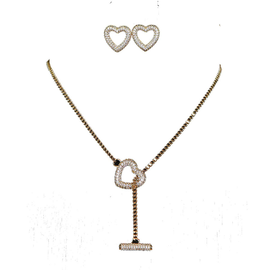 ZAKOL Schmuckset, Herzform, Zirkonia, Gold, Damen - Bild 2