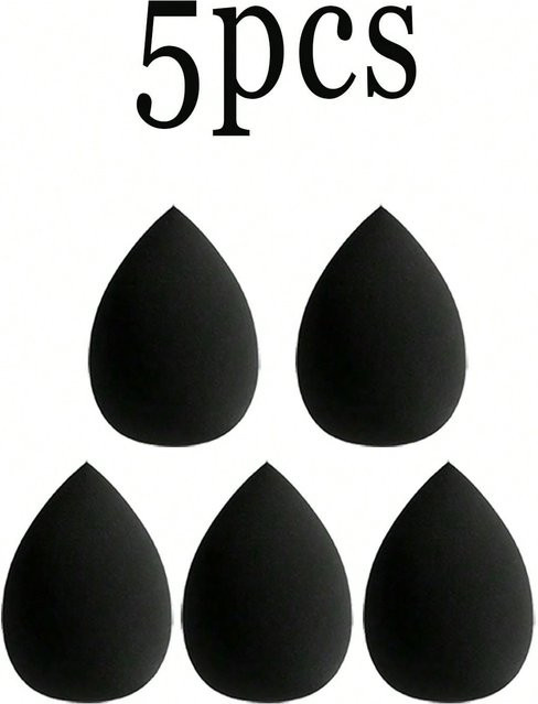 OTRESS Make-up-Schwämme, 5 Stück, schwarz, wassertropfenförmig - Bild 1