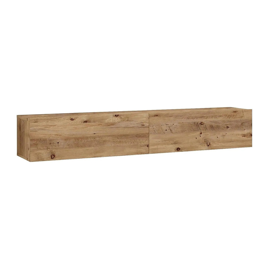 Vente-unique TV-Hängeschrank Aubepina in Naturfarben Hell, Breite: 180 cm - Bild 2
