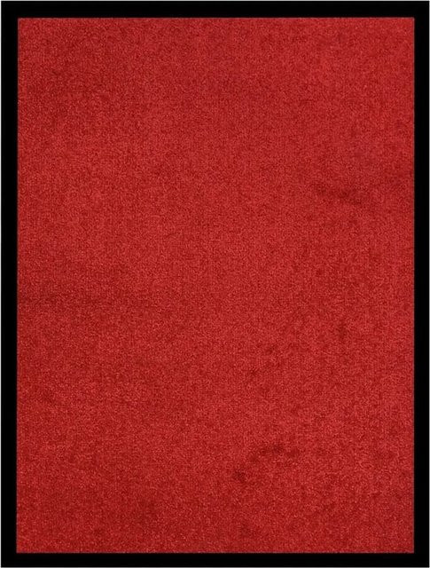 vidaXL Fußmatte modern in Rot und Schwarz, rutschfest, B/B: 60 x 80 cm - Bild 1