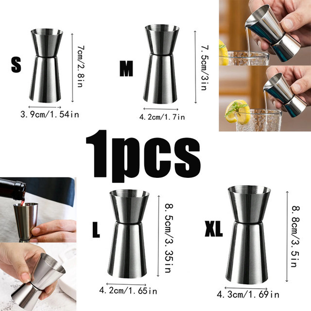 YOCITY Cocktail Messbecher Jigger aus Edelstahl in Silber für Bar und Küche mit 30 ml - Bild 1