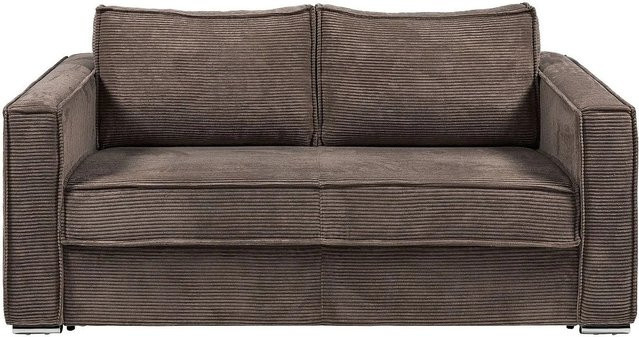 Vente-unique Schlafsofa Loreto in Braun und Beige mit Polsterrahmen, Modernes Design für das Wohnzimmer, Breite: 195 cm - Bild 1