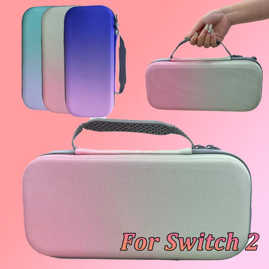 Aufbewahrungstasche mit Farbverlauf für Nintendo Switch 2 in Lila und Mehrfarbig - Bild 2