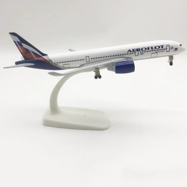 ZOCO A350 Aeroflot Flugzeugmodell, Legierungsflugzeugmodell, Weiß - Bild 1