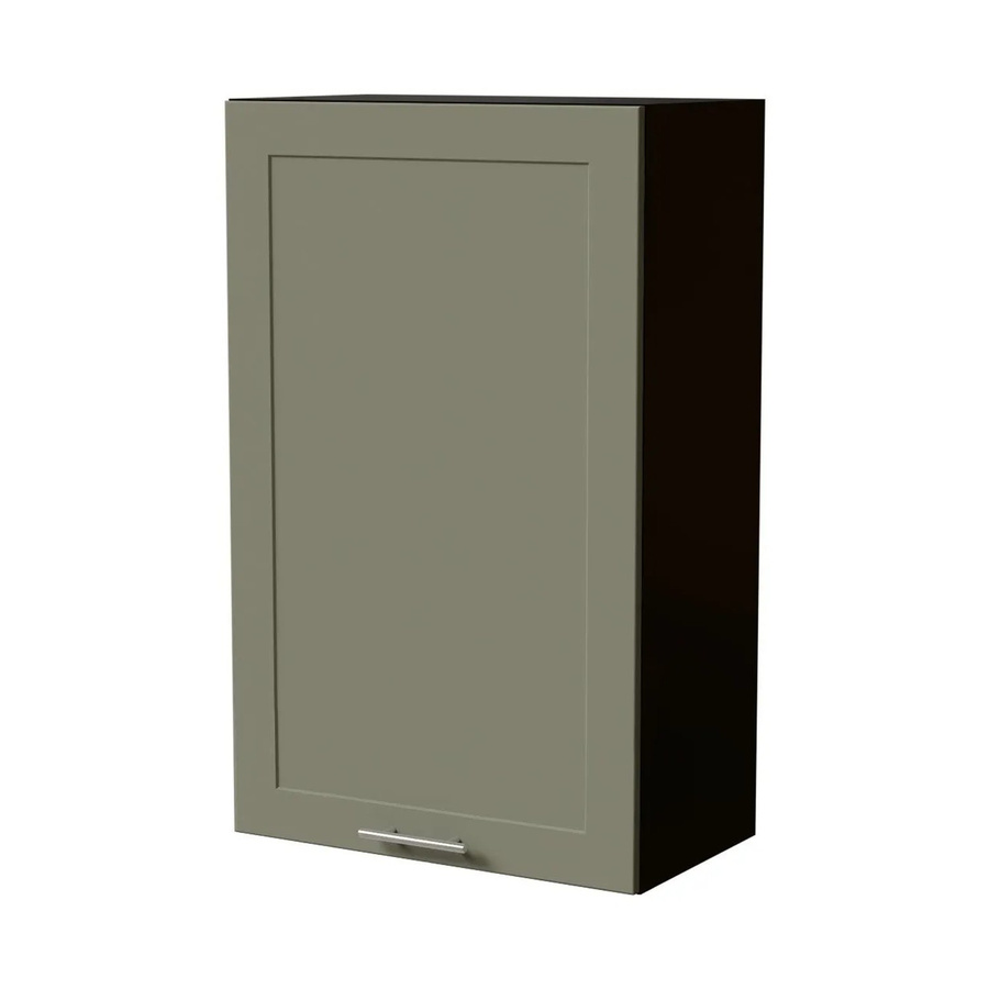 Feldmann-Wohnen Hängeschrank Oslo W4/60/Schwarz/Reed Green Matt mit Soft-Close-Türen und Regalböden, B/T/H: 60 x 32,5 x 96 cm - Bild 2