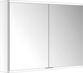 Keuco Spiegelschrank Royal Modular 2.0 mit 2 Drehtüren aus Kristall-Doppelspiegeln, LED-Beleuchtung und Sensor-Schalter, Weiß/Silber, B: 100 cm, H: 70 cm, T: 16 cm - Bild 1