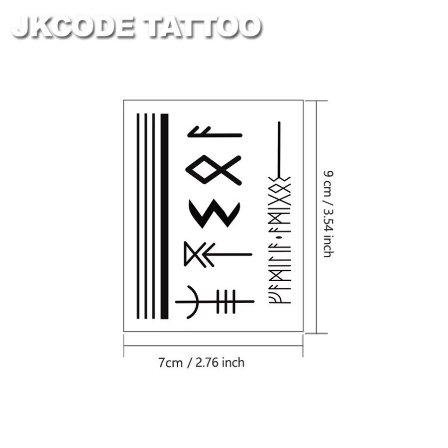 JKCODE TATTOO Temporäre Tattoo-Aufkleber Wikinger-Symbole, Herren - Bild 3