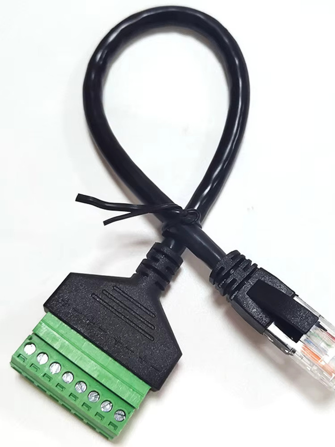 JCD RJ45 auf Schraubklemmenblock Ethernet Netzwerkadapter 8-Pin Stecker und Buchse in Schwarz - Bild 4