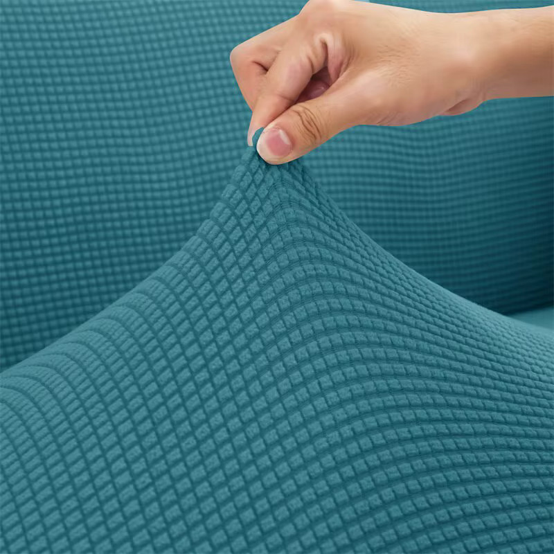 WANERQU Barstuhl Bezug aus Stretch-Polar-Fleece in Schwarz mit kurzer Rückenlehne - Bild 3