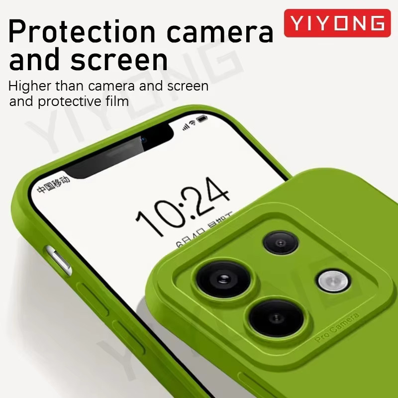 YIYONG Silikon Schutzhülle für Xiaomi Redmi Note 13 5G, Redmi Note 13 Pro Plus und Xiaomi Note 12 Turbo in Lila und Grün - Bild 2