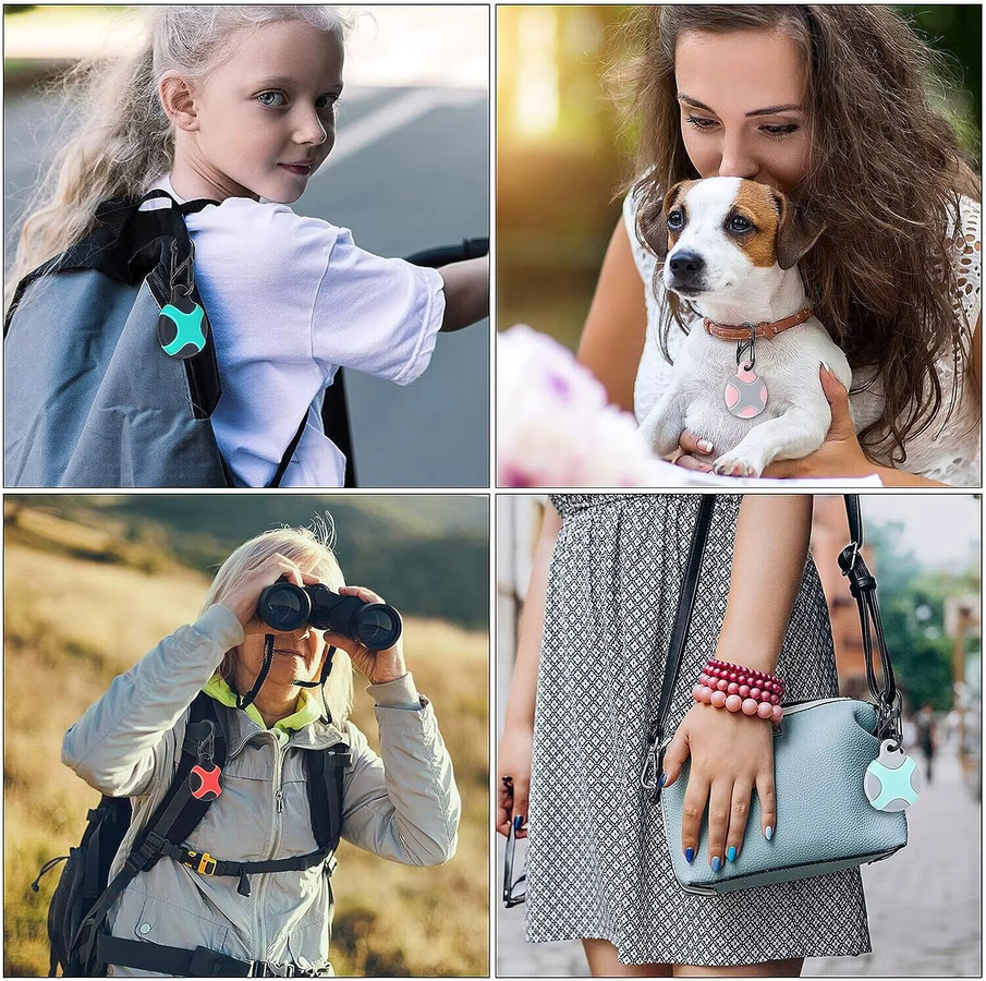 Wasserdichter Apple AirTag-Halter in Multicolour als kratzfester Schlüsselanhänger und Schutzhülle für Kinder, Gepäck, Geldbörse und Hundehalsband - Bild 3