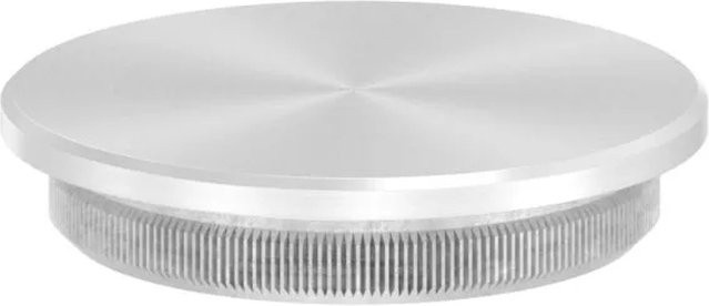 FeNau Einsteckkappe aus Edelstahl V2A in Silber für Rohr Ø 33,7 mm und Wandstärke 2,5 mm, flache Ausführung zum Einschlagen - Bild 1