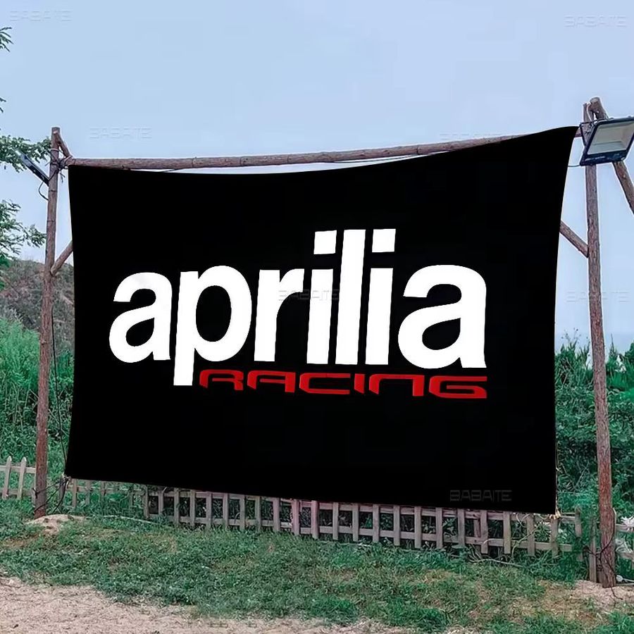 Potdemiel Camping-Flagge mit A-ApriliaS-Logo im künstlerischen Design - Bild 4
