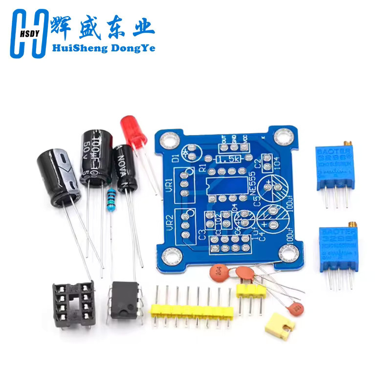 HUISHENGYUFA NE555 Pulsgenerator DIY Kit als einstellbares Modul für Arbeitszyklus und Frequenz, Rechteckwellen-Signalgenerator, Blau - Bild 2