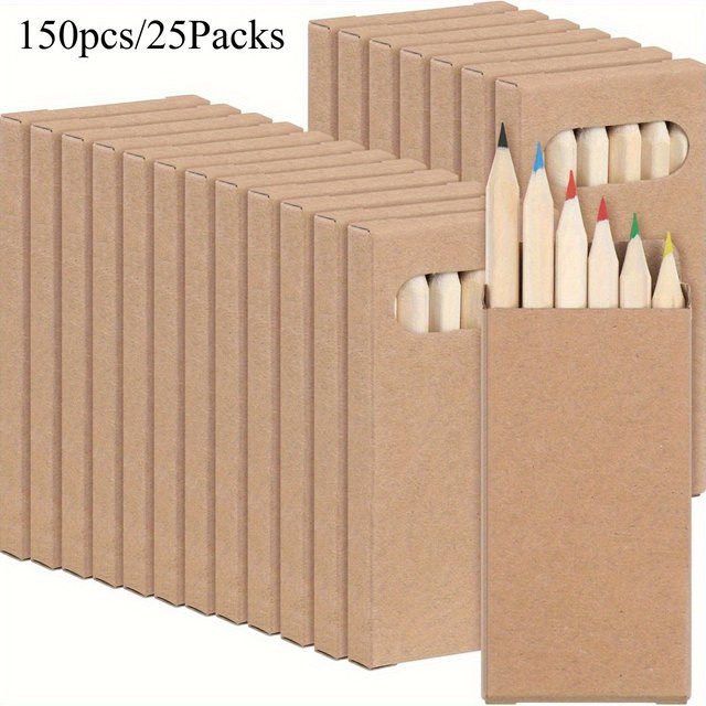 Mini-Buntstifte in Mehrfarben, 150 Stück Großpackung, 3,5 Zoll Malstifte aus Holz für den Schulbedarf - Bild 1