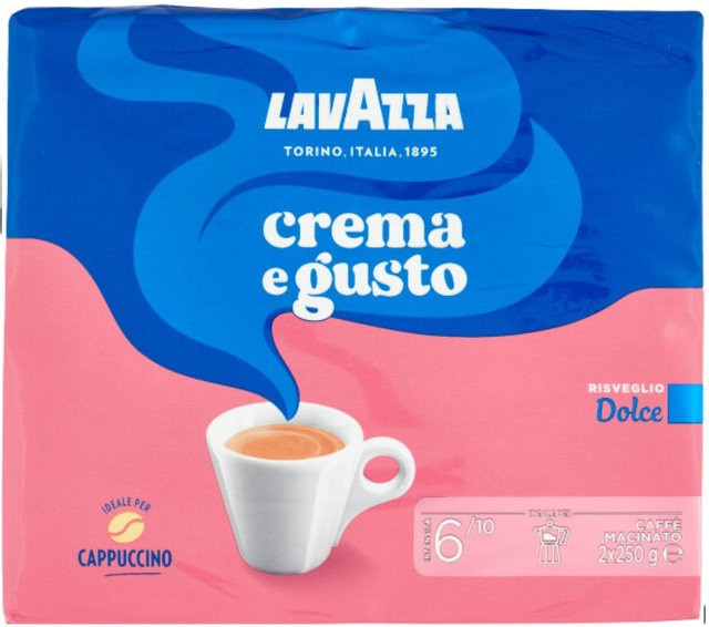 Lavazza Kaffee Caffe' Crema E Gusto Dolce, gemahlen, 2 x 250 g - Bild 1