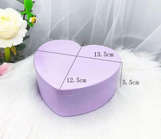 Macalline Herzförmige Spiegelbox zum Selbermachen für Kinder, doppelschichtig und geteilt, violett - Bild 1