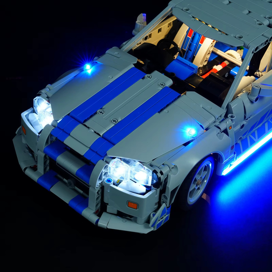 MAXCXT LED-Licht für LEGO 42210 Fast 2 Furious Nissan Skyline GT-R (R34) in Blau zur DIY-Dekoration - Bild 2