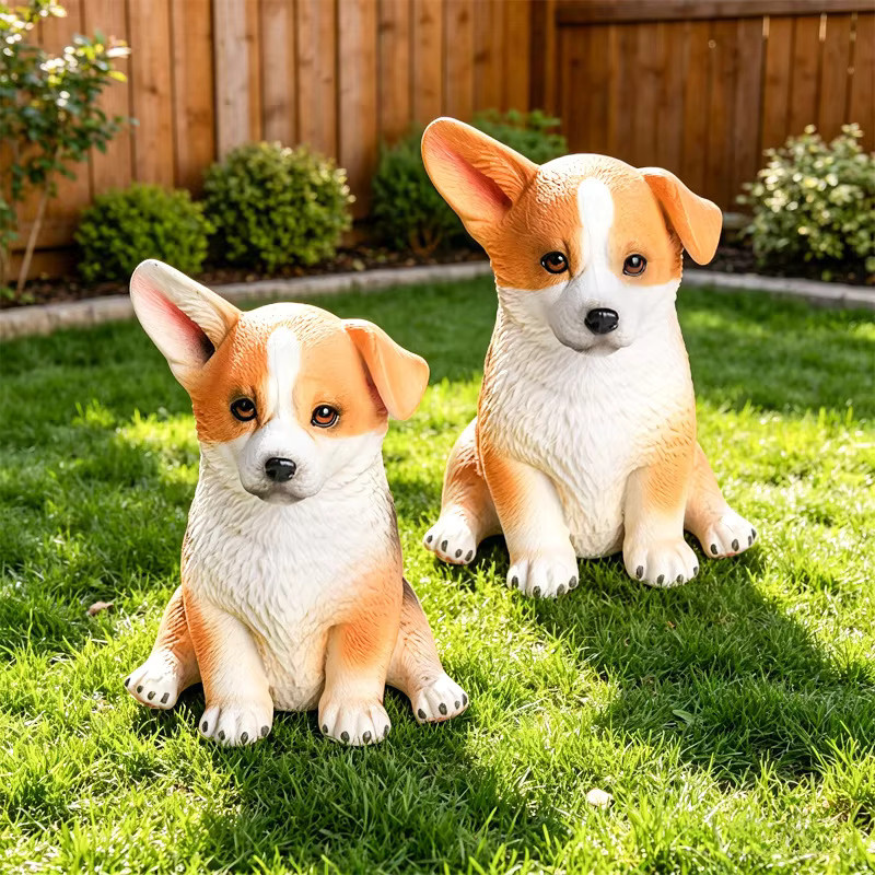 Oenux Corgi-Figur, Hundemodell, Tierfigur, Braun, Kunststoff - Bild 2