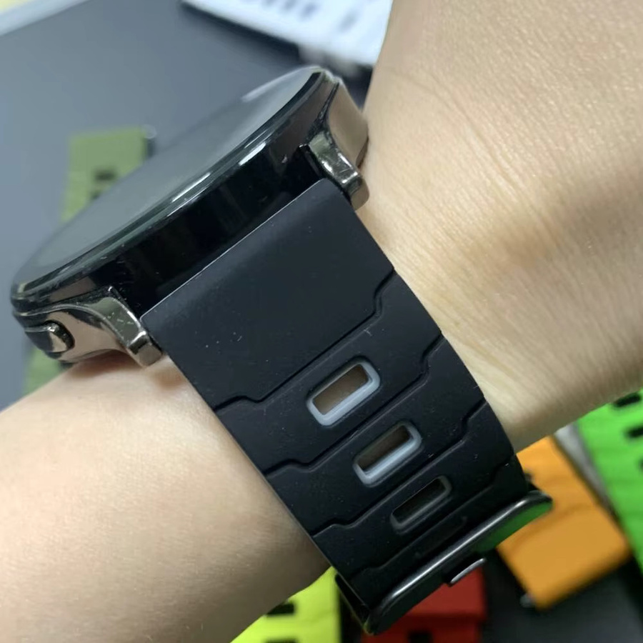 Huami Uhrenarmband Silikon, 22 mm, Schwarz, Unisex - Bild 1