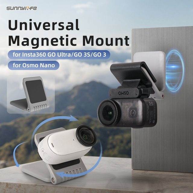 Ykoree Magnetische Halterung Mount Basis für DJI Osmo Nano und Insta360 Go 3/Go 3S Desktop Stand Kamera Zubehör - Bild 1