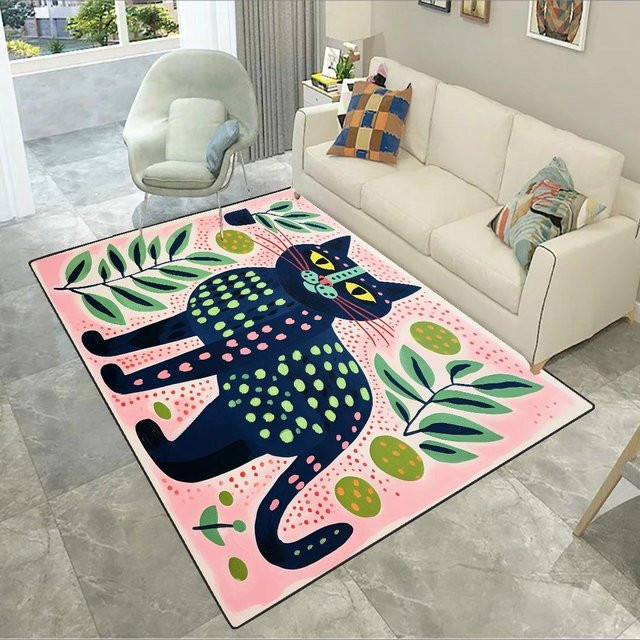 Lodestar Kunstkatze Teppich, haustierfreundlich und rutschfest, bunt, B/T: 120 x 160 cm - Bild 1