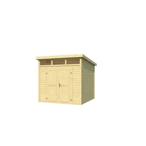 Lasita Gartenhaus Kibo 3 aus Holz in Braun, Unbehandelt, B/T/H: 270 x 245,1 x 274,1 cm - Bild 3