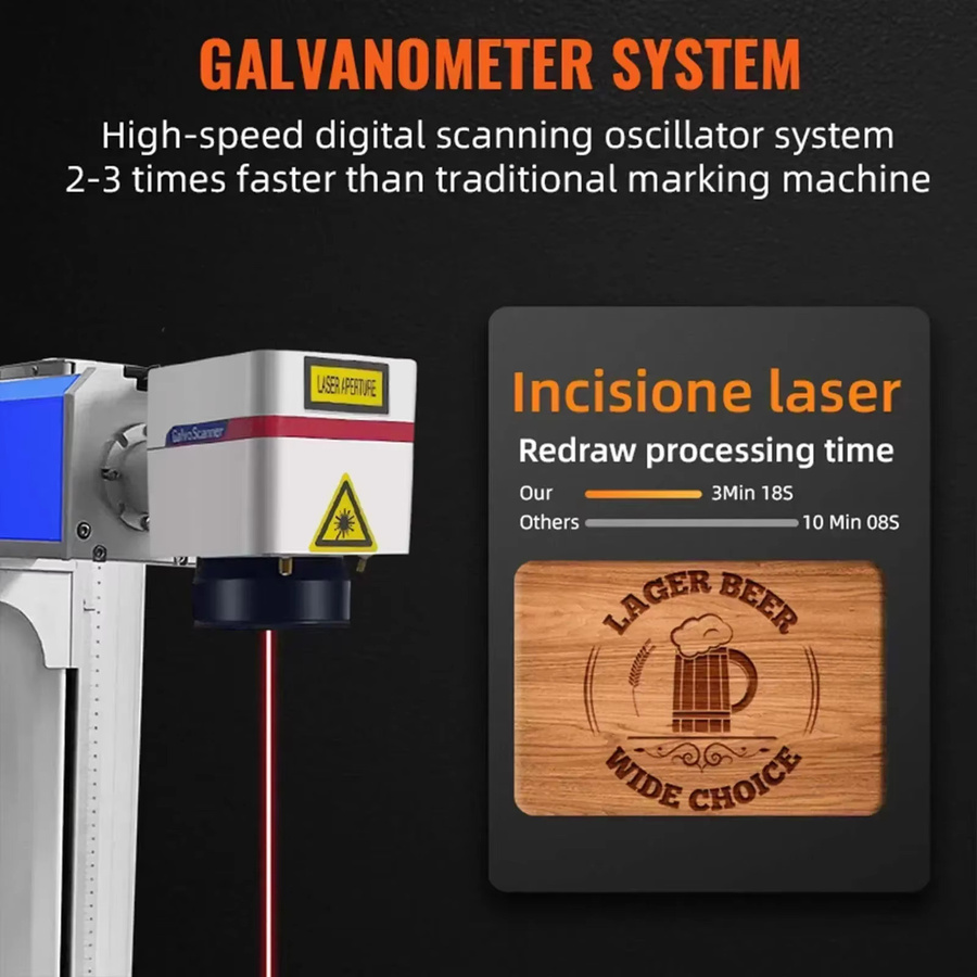 VEVOR Raycus Faserlaser-Schneid- und Graviermaschine mit EZCAD2 Software für Metall, Stahl, Gold und Silber - Bild 3