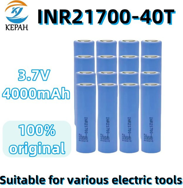 KEPAH Lithiumbatterie INR21700-40T, 3,7 V, 4,0 Ah, Blau - Bild 1