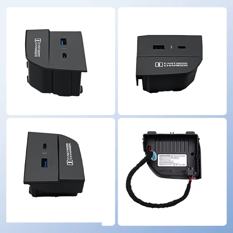 MOCENDO USB-C Telefon Ladehalterung für BMW 2er 3er 4er Serie i3 i4, 27W Auto Ladegerät in Schwarz - Bild 6