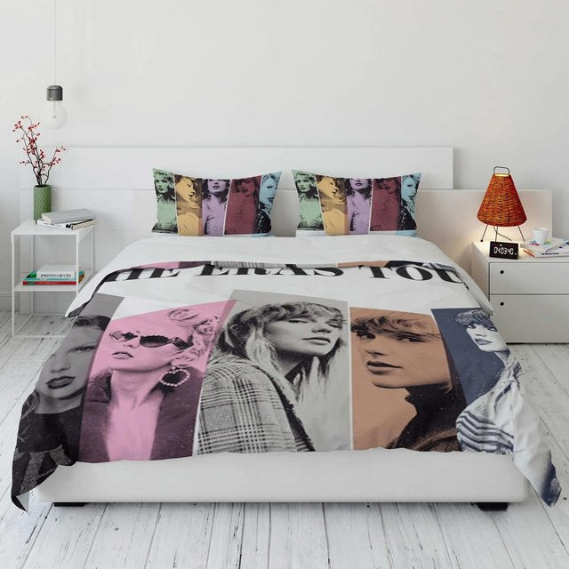Flylo Bettwäscheset Taylor Swift 3D-Druck mit Bettbezug und Kissenbezug, Mehrfarbig, B/H: 135 x 200 cm - Bild 1