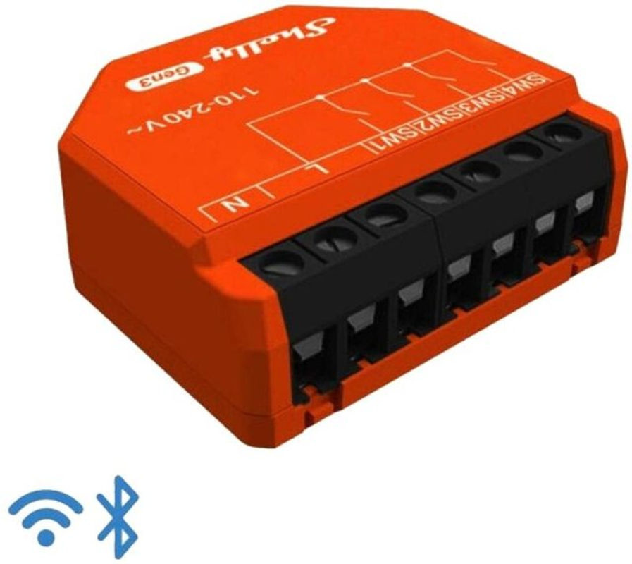 Shelly i4 Gen3 Szenarienmodul mit Bluetooth und Wi-Fi in Orange und Schwarz - Bild 2