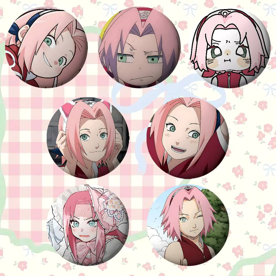 Naruto Anstecknadel, Brosche, Metall, S-Sakura H-Haruno Abzeichen - Bild 4