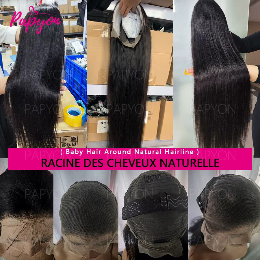 PAPYON Echthaarperücke, Brasilianisch, HD Transparente Lace Front, 200 Dichte - Bild 3
