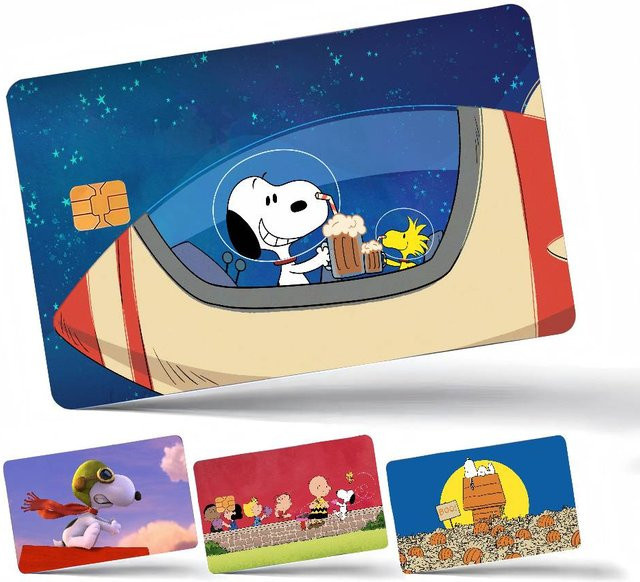 Snoopy Anime Cartoon-Hund wasserdichte Aufkleber Set, 4 Stück, Multicolor - Bild 1