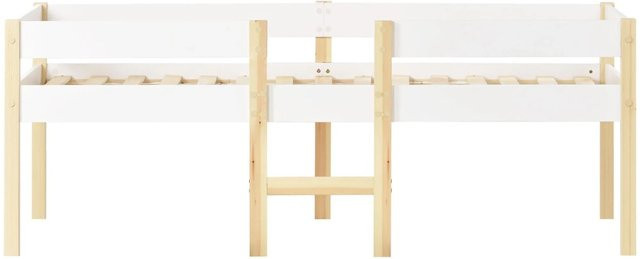 Merax Kinderbett aus Kiefer und MDF in Weiß mit Schubladen im skandinavischen Design, B/T/H: 198 x 90 x 77 cm - Bild 1