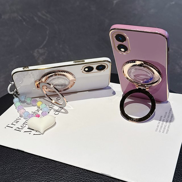 Lanyard Handyhülle mit Rundhalterung für OPPO A60 A57 A18 A57E A11S A57S A94 A16S A54S A54 A38 A53 A16 A5 A5X in Weiß - Bild 1