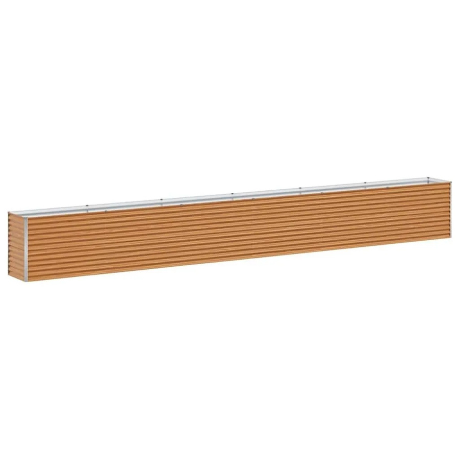 vidaXL Hochbeet aus verzinktem Stahl in Hellbraun, B: 582 cm, T: 50 cm, H: 68 cm - Bild 2